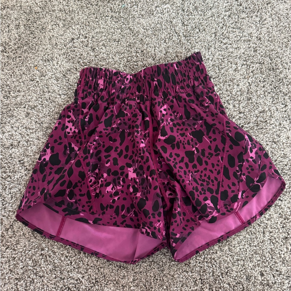 Lululemon Athletica Pink and Black Athletic Shorts